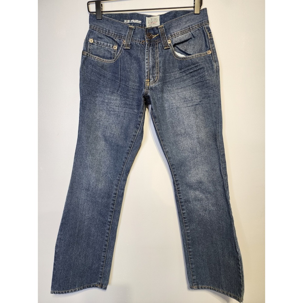 Seven Oaks Womens Size 30 Slim Straight Blue Denim Jeans 29x28‎